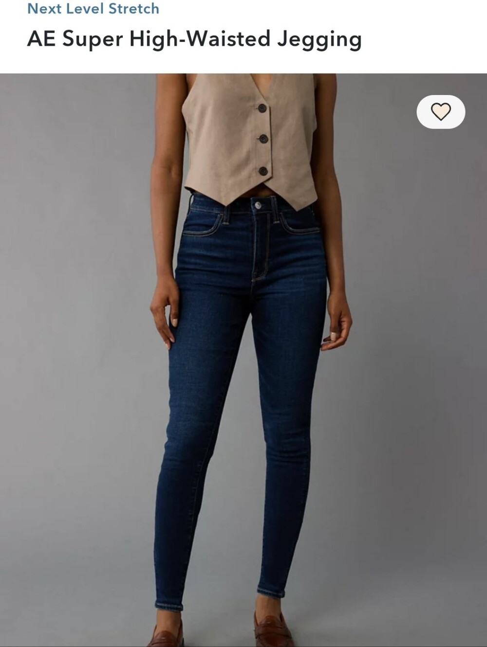 American Eagle Outfitters Dark Blue Super High-Rise Jegging